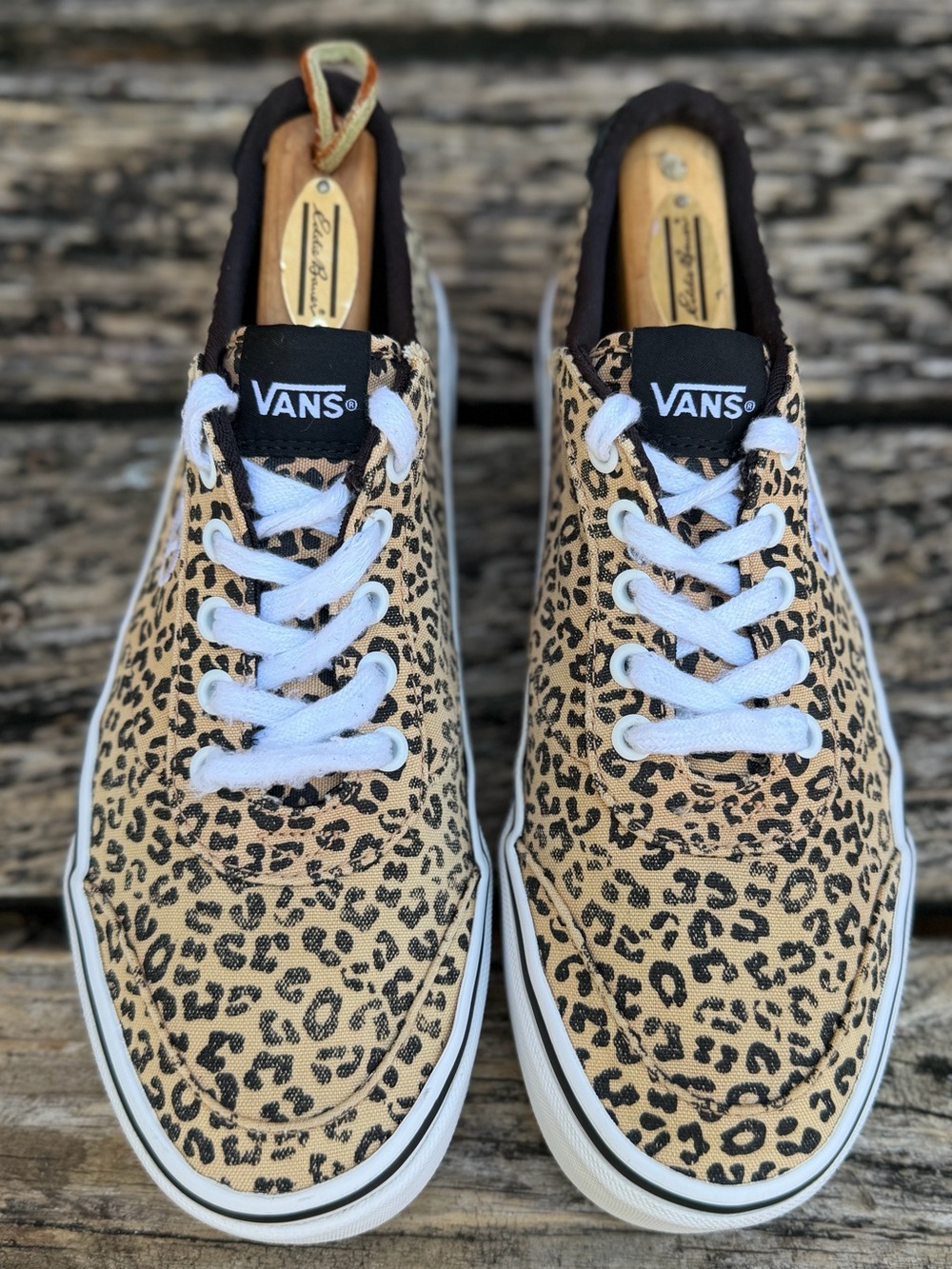 Vans Sport Vulc Women’s Sz 8.5 Lace Up VN0A5ELC36I Cheetah Print Skate Shoes X1 - Picture 5 of 14